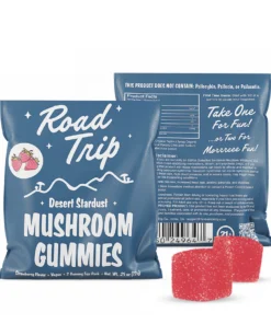 Experience the sweet power of Desert Stardust Strawberry Gummies—premium mushroom edibles designed to boost focus, reduce stress, and support overall wellness with delicious strawberry flavor.