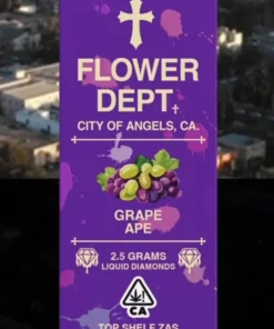 Discover deep relaxation with the Flower Dept Grape Ape disposable vape. This flavorful Indica offers bold grape taste and smooth vapor