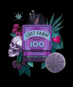 Experience the bold flavor and deep relaxation of 100mg Triple Berry x Fatso Live Rosin Gummies. Premium, solventless, available in stock