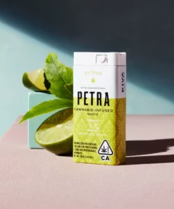 Petra Mint Citrus Edibles deliver 2.5mg THC + 2.5mg CBD per mint—perfect microdose mints for calm, clarity, and flavor. Now at OfficialCannabisMuse.com